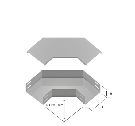 ELETROCALHA CURVA HORIZONTAL 90°