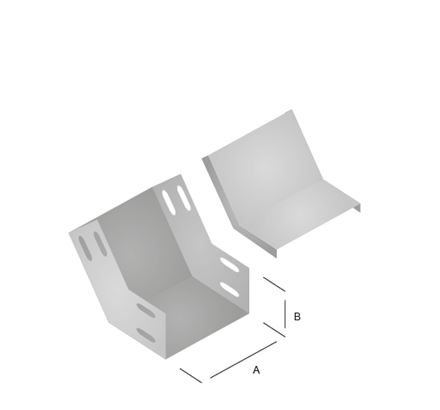 ELETROCALHA CURVA VERTICAL INTERNA 45°