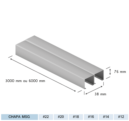 PERFILADO CONJUGADO 36X76 MM